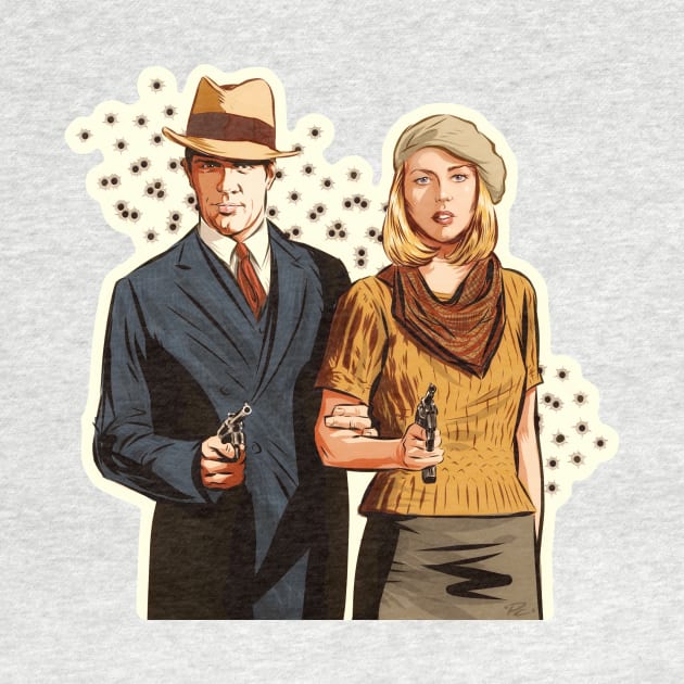 Bonnie and Clyde - An illustration by Paul Cemmick by PLAYDIGITAL2020